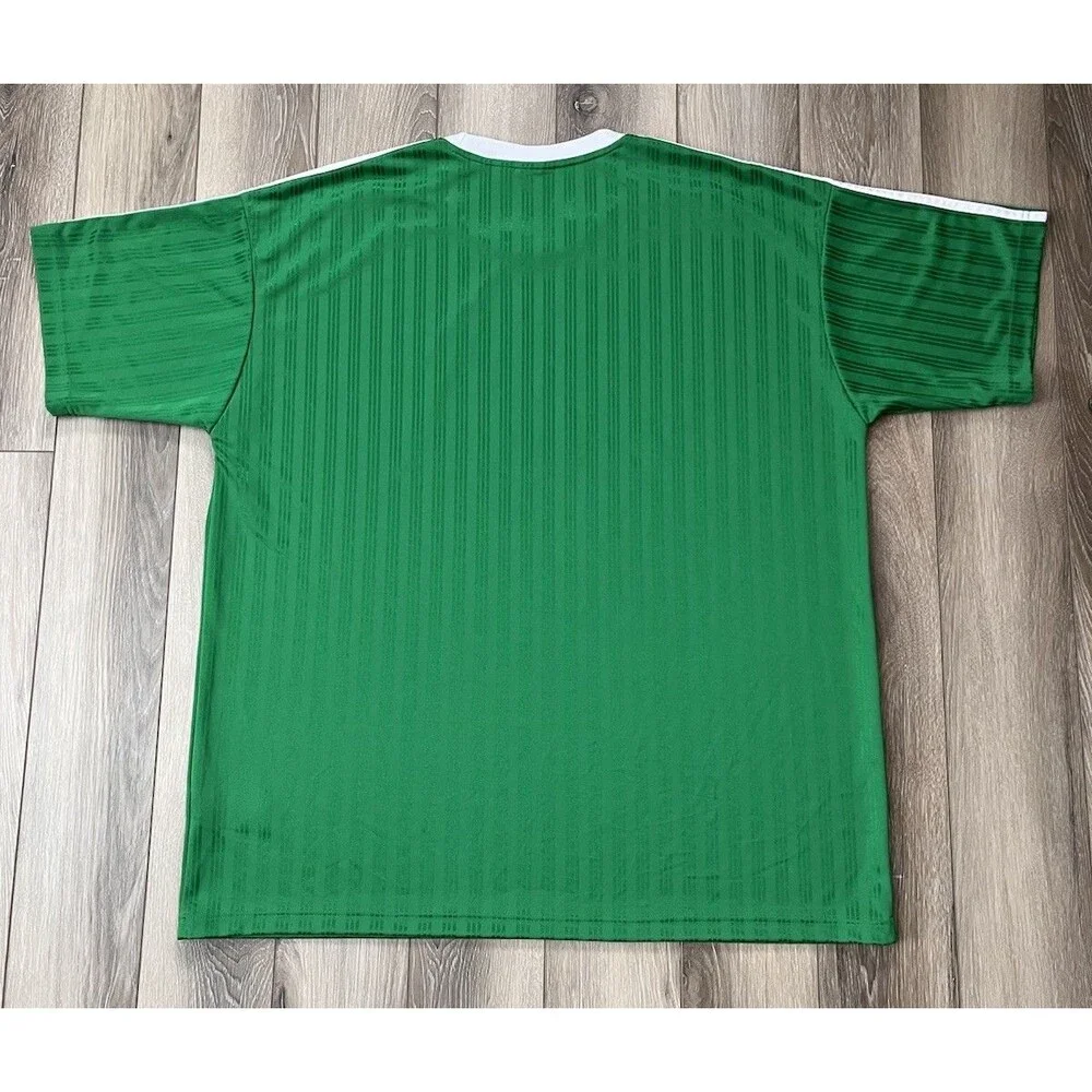Adidas Originals Green/White Trefoil Polyester Jersey Shirt Mens Size XL IM9457